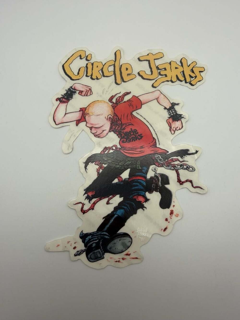 Circle Jerks Skank Kid Punk Rock Band Sticker Shawn Kerri Art